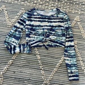 CALIA by Carrie Underwood Blue Tie-Dye Swim One Piece